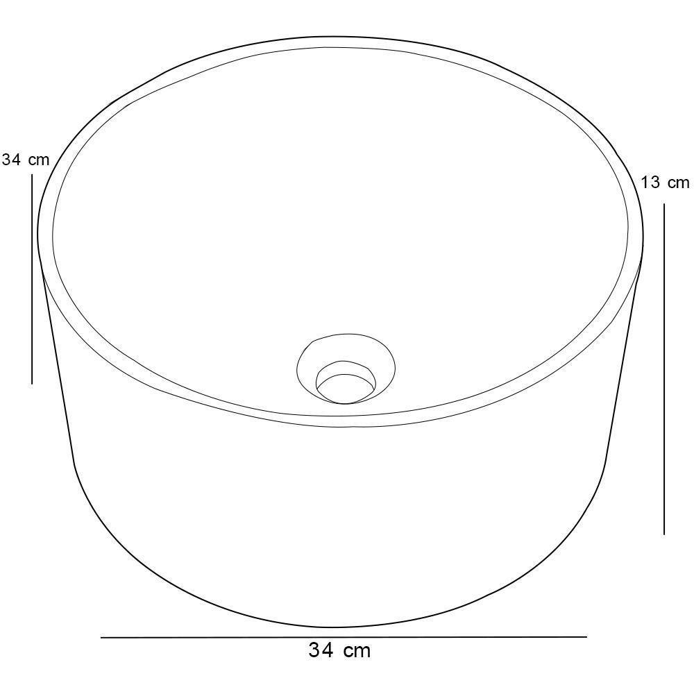 Kit 02 Cubas De Apoio Redonda Para Banheiro Lavabo C01 Bl34w Branco Granit Matte - Lyam - 3