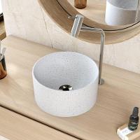 Cuba De Apoio Redonda Para Banheiro Lavabo C01 Bl30w Branco Granit Matte - Lyam - 5
