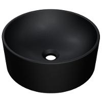 Cuba De Apoio Redonda Para Banheiro Lavabo C01 Bl34w Preto Matte Fosca - Lyam - 1
