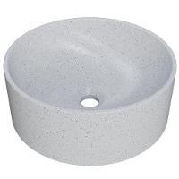 Cuba De Apoio Redonda Para Banheiro Lavabo C01 Bl34w Branco Granit Matte - Lyam - 1