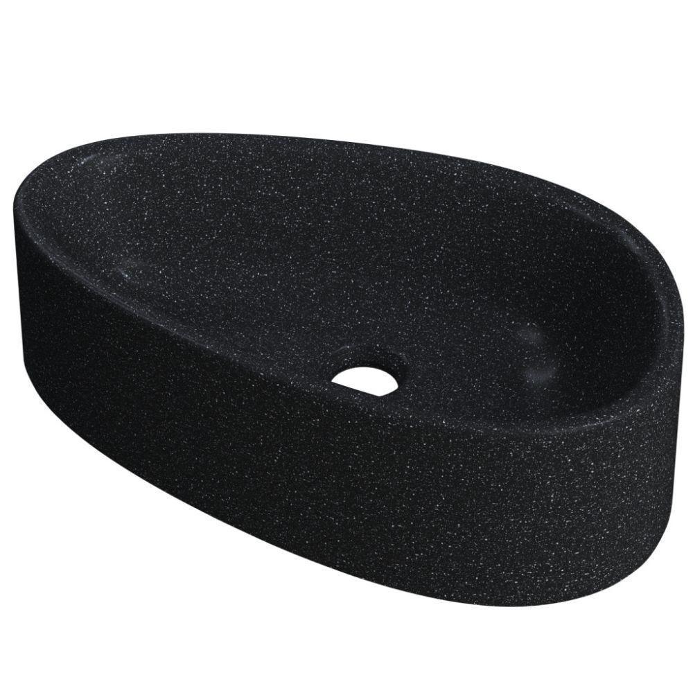 Kit 02 Cubas De Apoio Gota Para Banheiro Lavabo C01 Bg43w Preto Granit Matte - Lyam - 2