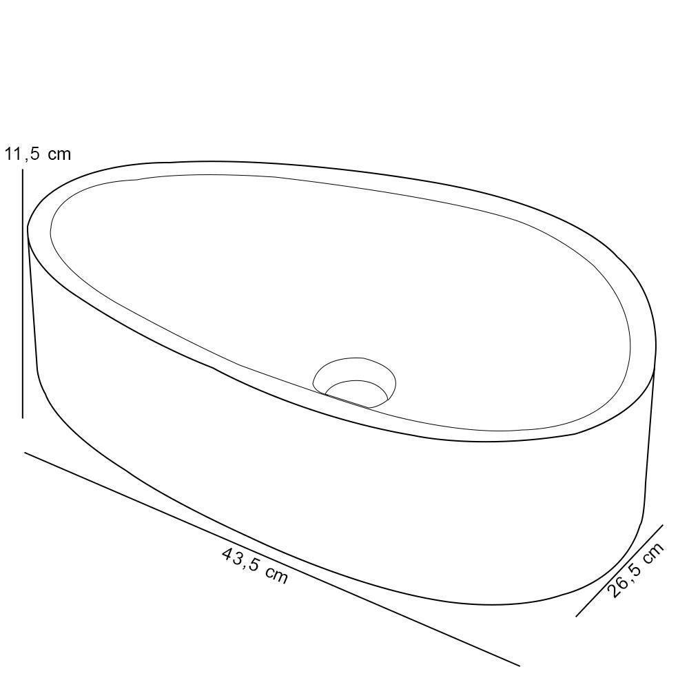 Kit 02 Cubas De Apoio Gota Para Banheiro Lavabo C01 Bg43w Preto Granit Matte - Lyam - 3