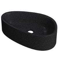 Kit 02 Cubas De Apoio Gota Para Banheiro Lavabo C01 Bg43w Preto Granit Matte - Lyam - 2