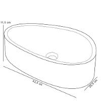 Kit 02 Cubas De Apoio Gota Para Banheiro Lavabo C01 Bg43w Preto Granit Matte - Lyam - 3