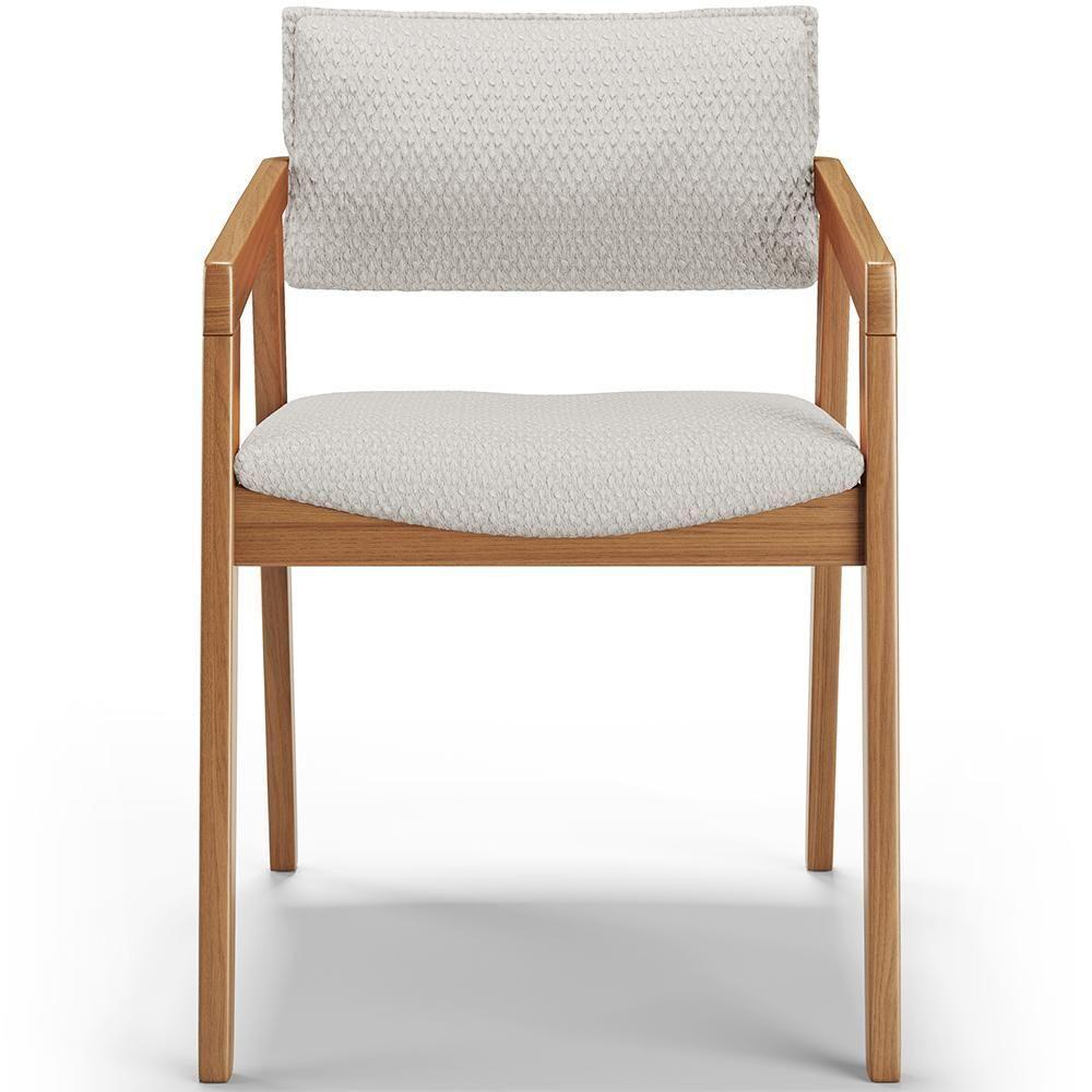 Kit 06 Cadeiras Para Sala De Jantar Estar Living Giorgia B04 Bouclê Cru - Lyam Decor - 4