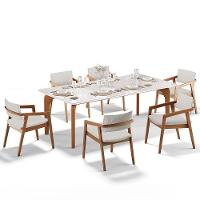 Kit 06 Cadeiras Para Sala De Jantar Estar Living Giorgia B04 Bouclê Cru - Lyam Decor - 3