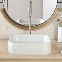 Kit 02 Cubas De Apoio Retangular Para Banheiro Lavabo C01 Br37w Cinza Matte Fosca - Lyam - 5