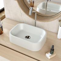 Kit 02 Cubas De Apoio Retangular Para Banheiro Lavabo C01 Br37w Cinza Matte Fosca - Lyam - 6