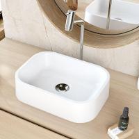 Kit 02 Cubas De Apoio Retangular Para Banheiro Lavabo C01 Br37w Branco - Lyam - 6