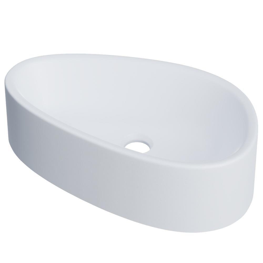 Kit 02 Cubas De Apoio Gota Para Banheiro Lavabo C01 Bg43w Branca Matte Fosca - Lyam - 2