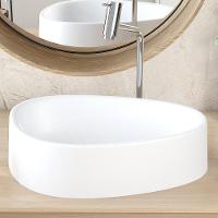 Kit 02 Cubas De Apoio Gota Para Banheiro Lavabo C01 Bg43w Branca Matte Fosca - Lyam - 5