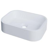 Cuba De Apoio Retangular Para Banheiro Lavabo C01 Br37w Branca Matte Fosca - Lyam - 1