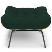 Puff Decorativo Sala De Estar Costela L02 Suede Verde Musgo - Lyam Decor - 5