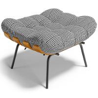 Puff Decorativo Sala De Estar Costela L02 Pied Poule - Lyam Decor - 1