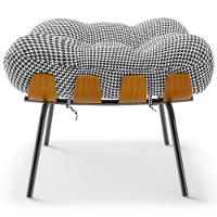 Puff Decorativo Sala De Estar Costela L02 Pied Poule - Lyam Decor