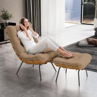 Puff Decorativo Sala De Estar Costela L02 Linho Bege Escuro - Lyam Decor - 6