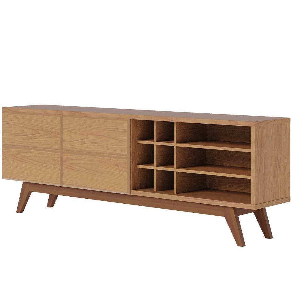 Rack Para Sala De Estar Tv 70 Pol 180cm Makai C04 Freijó - Lyam Decor - 4