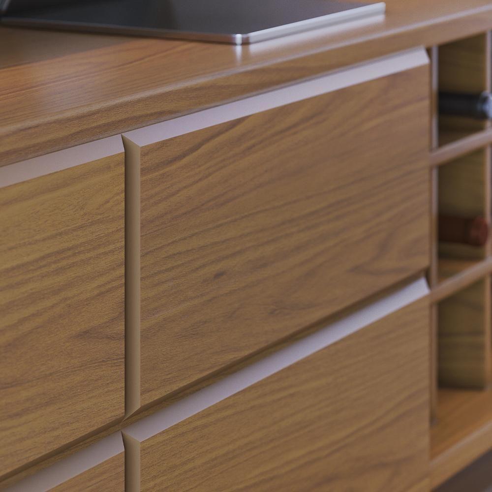 Rack Para Sala De Estar Tv 70 Pol 180cm Makai C04 Freijó - Lyam Decor - 7