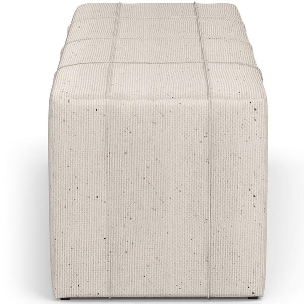 Puff Decorativo Living Sala De Estar 195 Cm Roma W01 Linho Cru - Lyam - 2