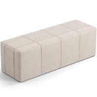 Puff Decorativo Living Sala De Estar 195 Cm Roma W01 Linho Cru - Lyam - 1