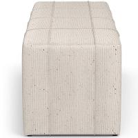 Puff Decorativo Living Sala De Estar 195 Cm Roma W01 Linho Cru - Lyam - 2