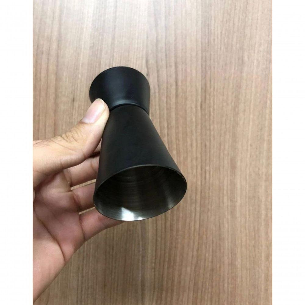 Dosador Americano De Inox Duplo 25 Ml E 50 Ml Preto - Lyor - 3