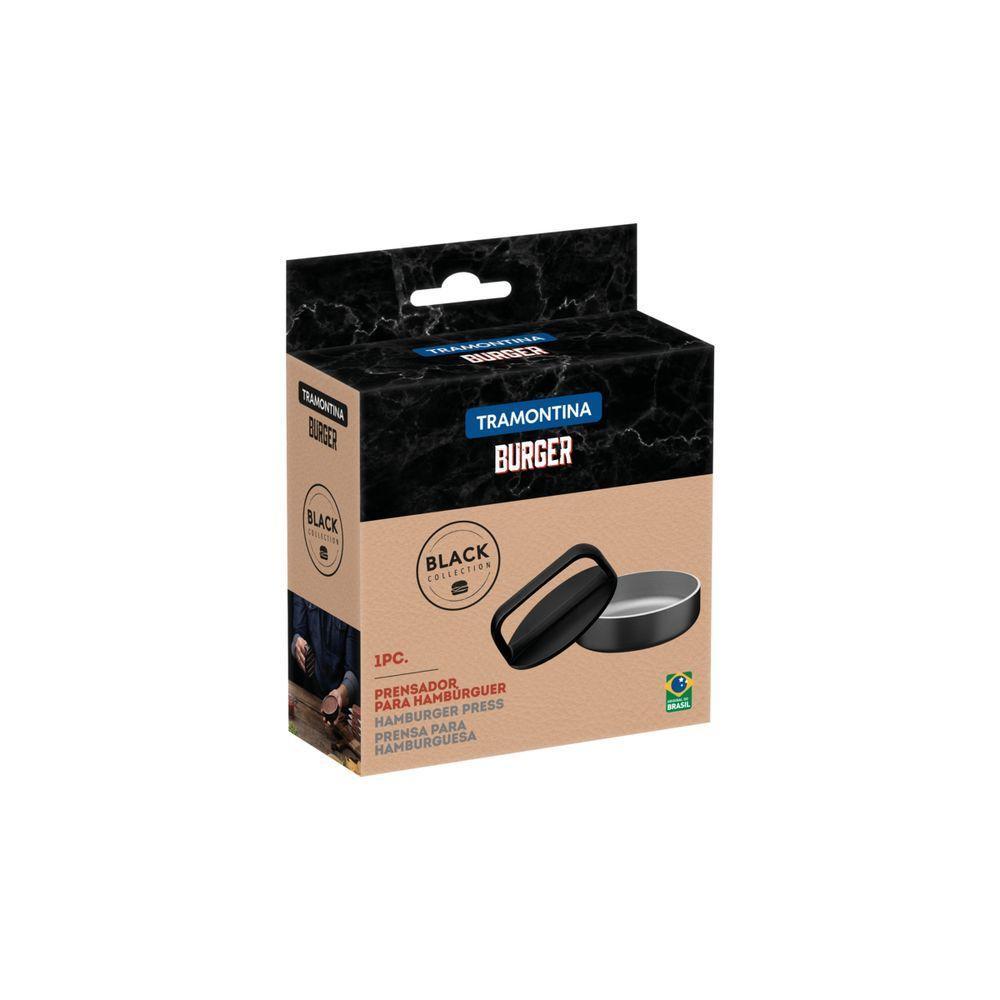 Prensador De Hamburguer Tramontina Black Burger Em Plástico Preto Com Base Em Alumínio - 2
