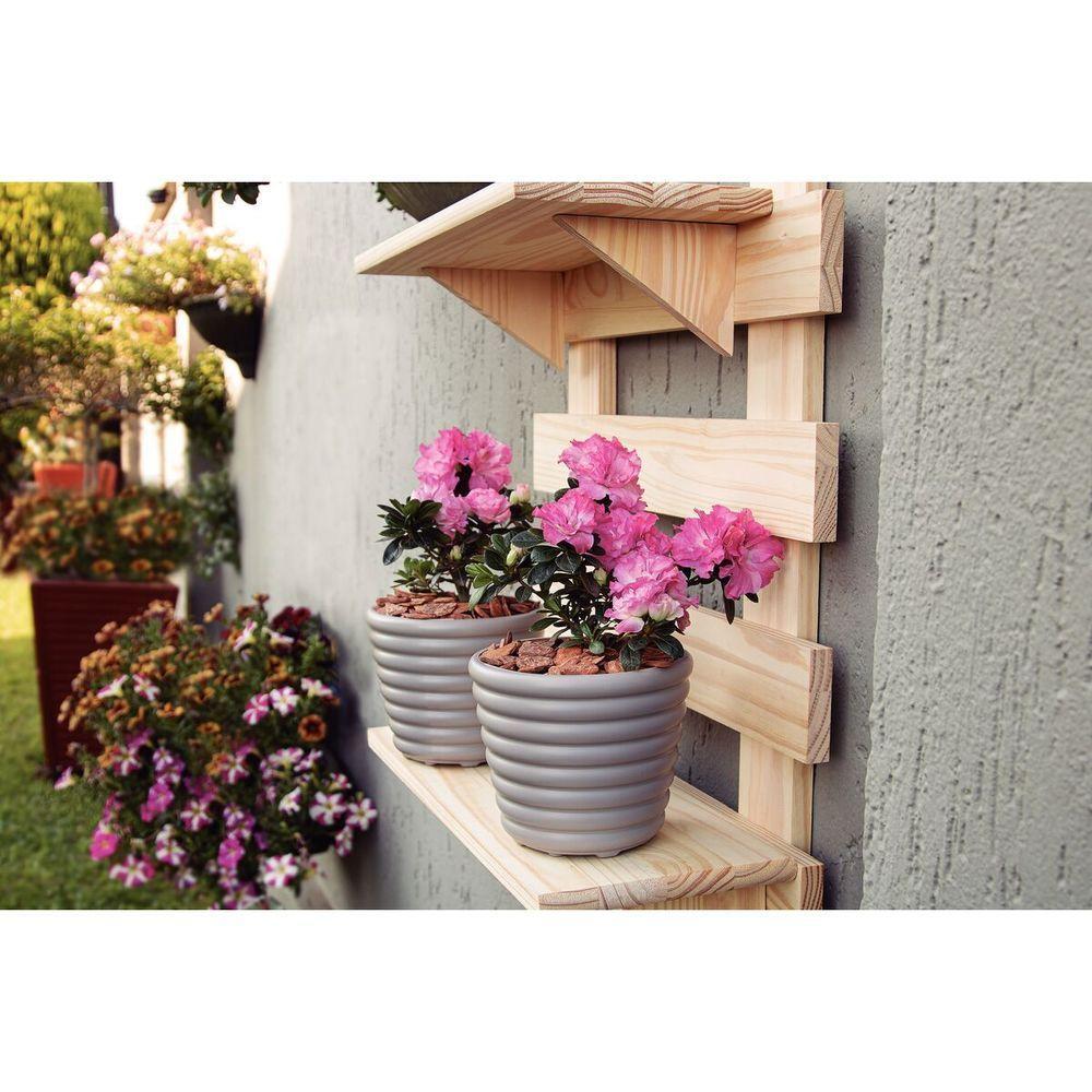 Painel Floreira Tramontina Vertical Em Madeira Maciça Com Duas Prateleiras - 6