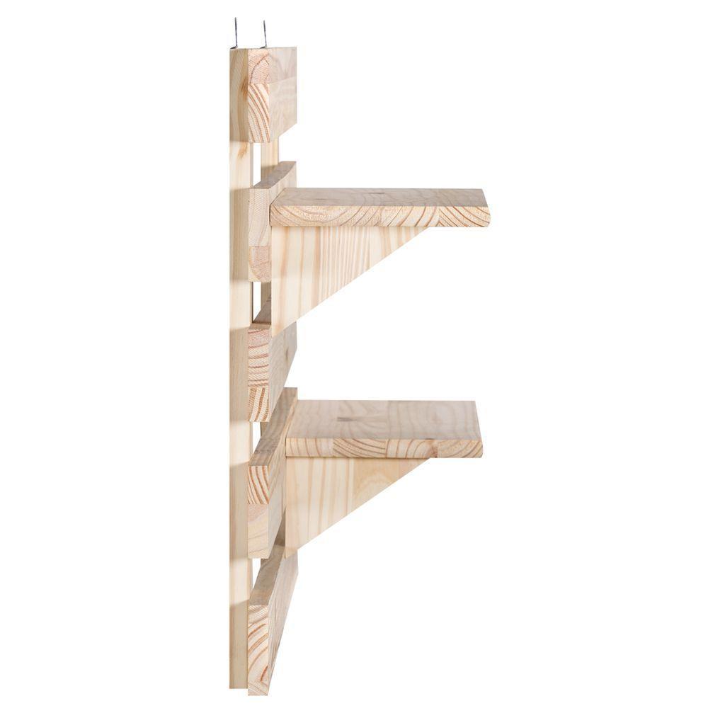 Painel Floreira Tramontina Em Madeira Maciça Com Duas Prateleiras - 1