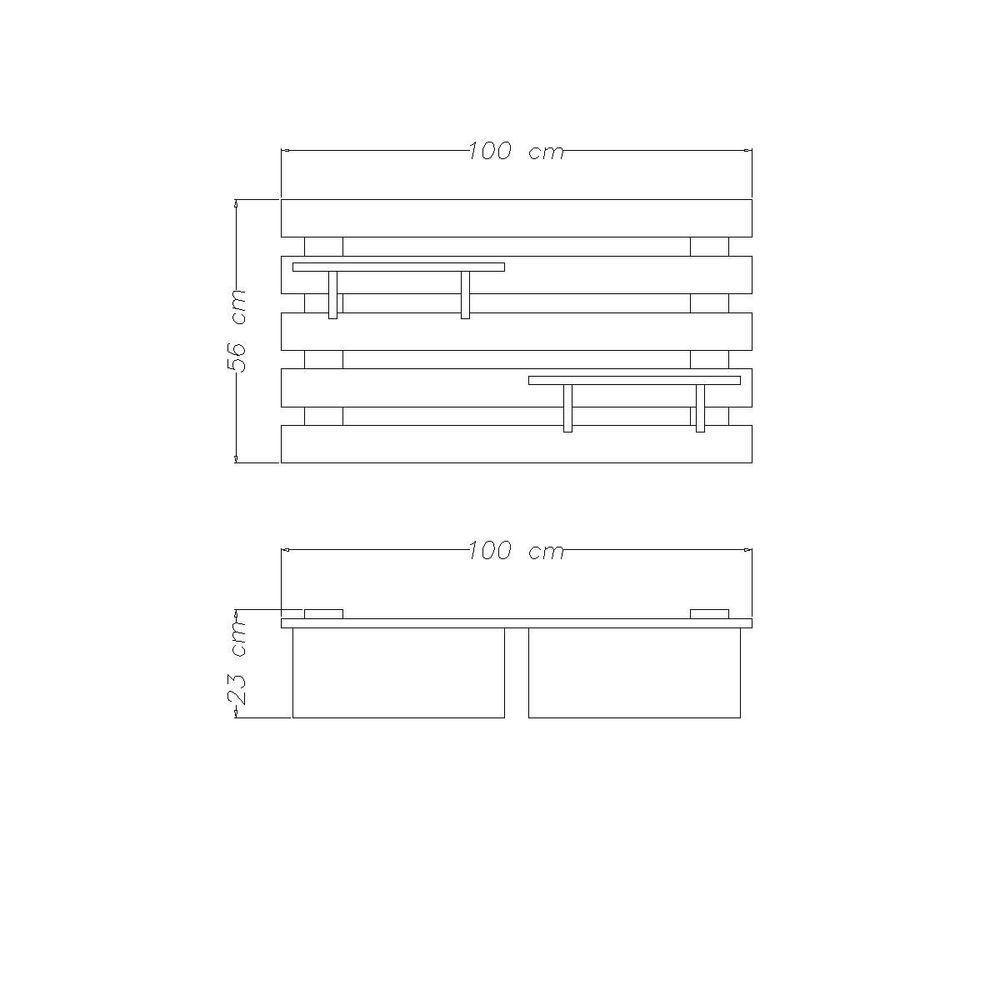 Painel Floreira Tramontina Em Madeira Maciça Com Duas Prateleiras - 8