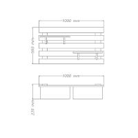 Painel Floreira Tramontina Em Madeira Maciça Com Duas Prateleiras