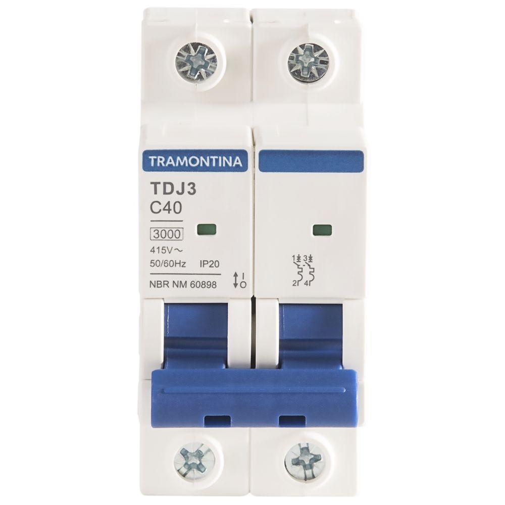 Minidisjuntor Tdj3ka 2 P 40 A Curva C Tramontina - 1