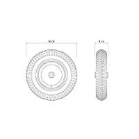 Pneu Com Câmara 3.25-8 Polegada E Roda Metálica Tramontina Para Carrinho De Mão Com Bucha Plástica - 3