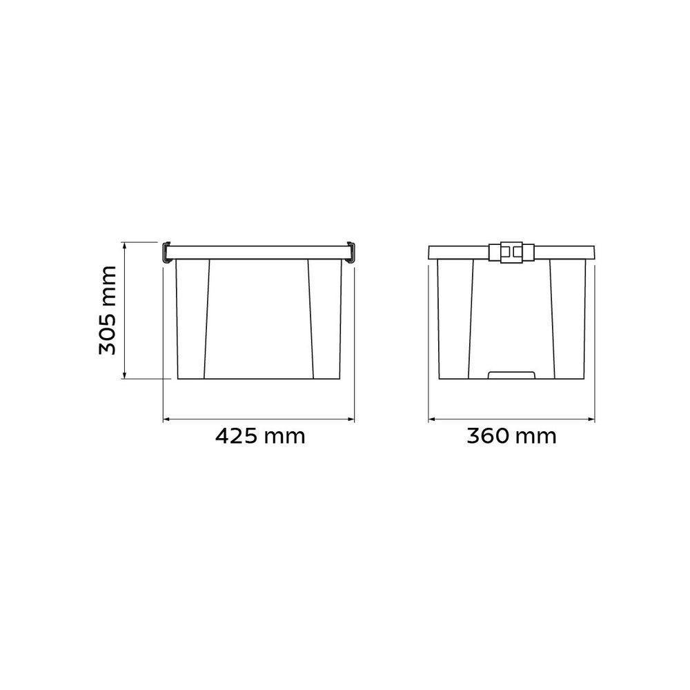 Caixa Organizadora Tramontina Office Em Polipropileno Transparente 30 L - 4