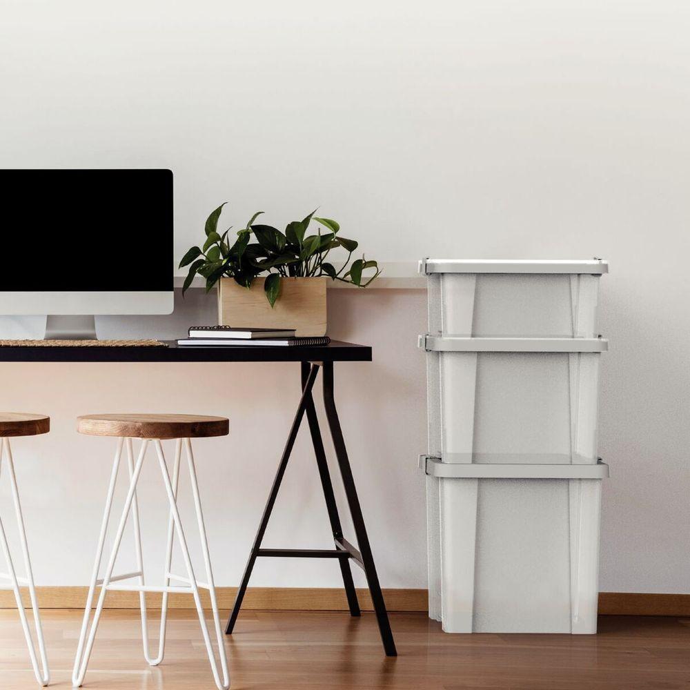 Caixa Organizadora Tramontina Office Em Polipropileno Transparente 30 L - 5