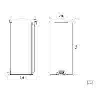 Lixeira Inox Pedal New Tramontina Com Acabamento Polido 30 L - 6