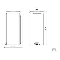 Lixeira Inox Pedal New Tramontina Com Acabamento Polido 30 L - 7