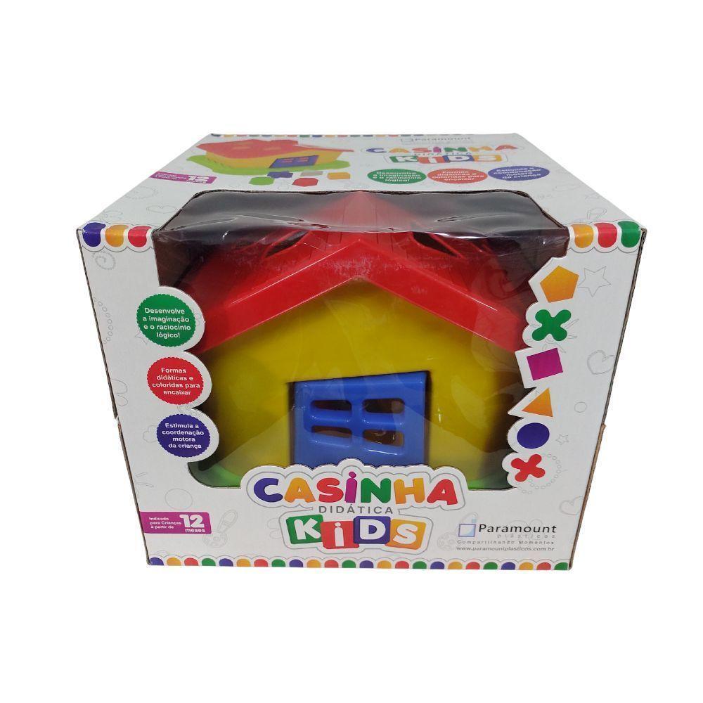 Casinha Kids Didática Com Formas Geométricas De Encaixe Cor Amarelo - 3