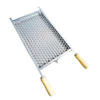 Grelha Dupla P/ Peixes Linguiças Asinhas Com Cabo Duplo - 4