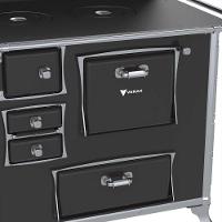 Fogão A Lenha N° 02 Gii Preto Gab. Chapa Ferro Fundido Saída Direita C/ Tampa - Venax - 3