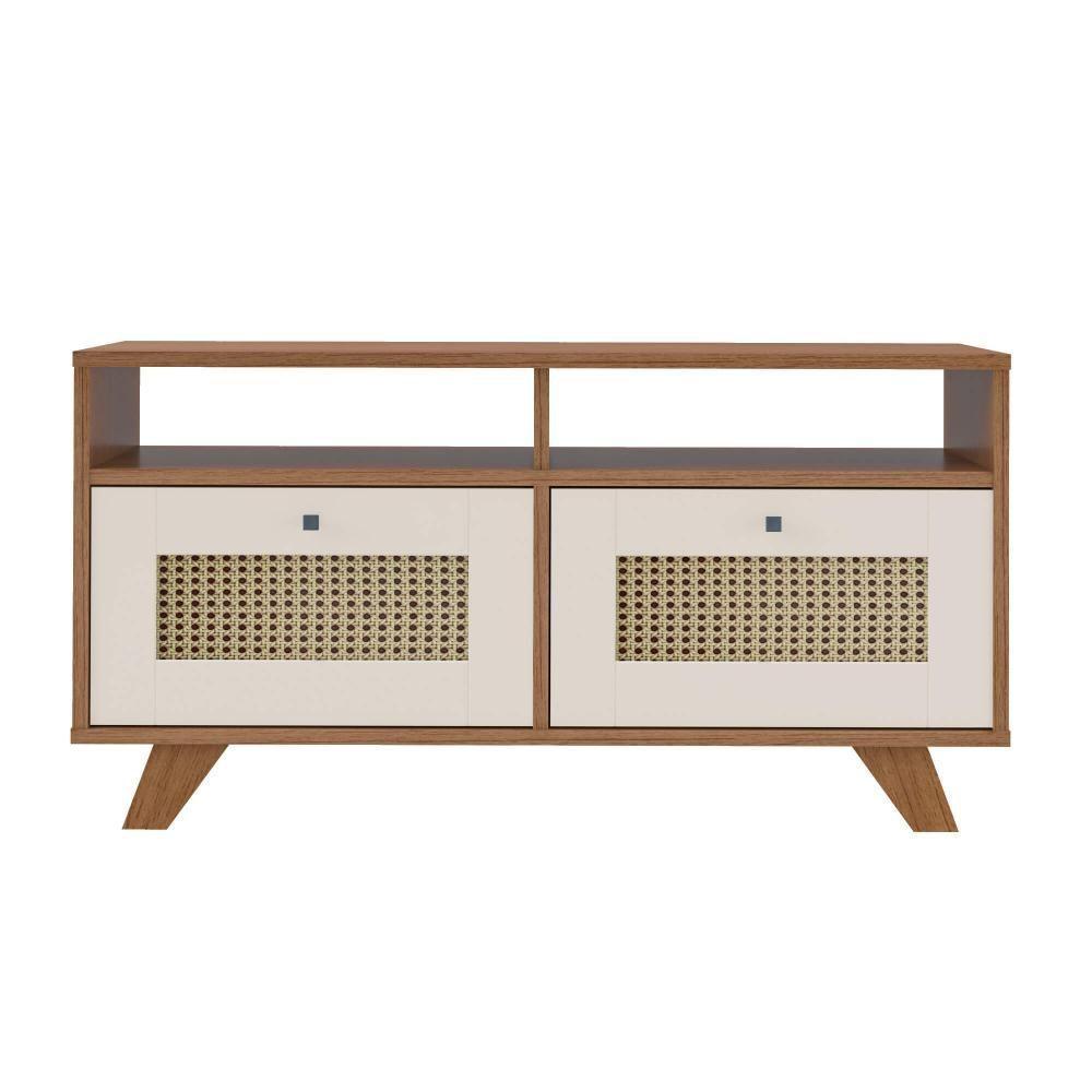 Mesa De Centro Com 2 Gavetas Trama Cinamomo/off White Artely Cinamomo/off White - 3