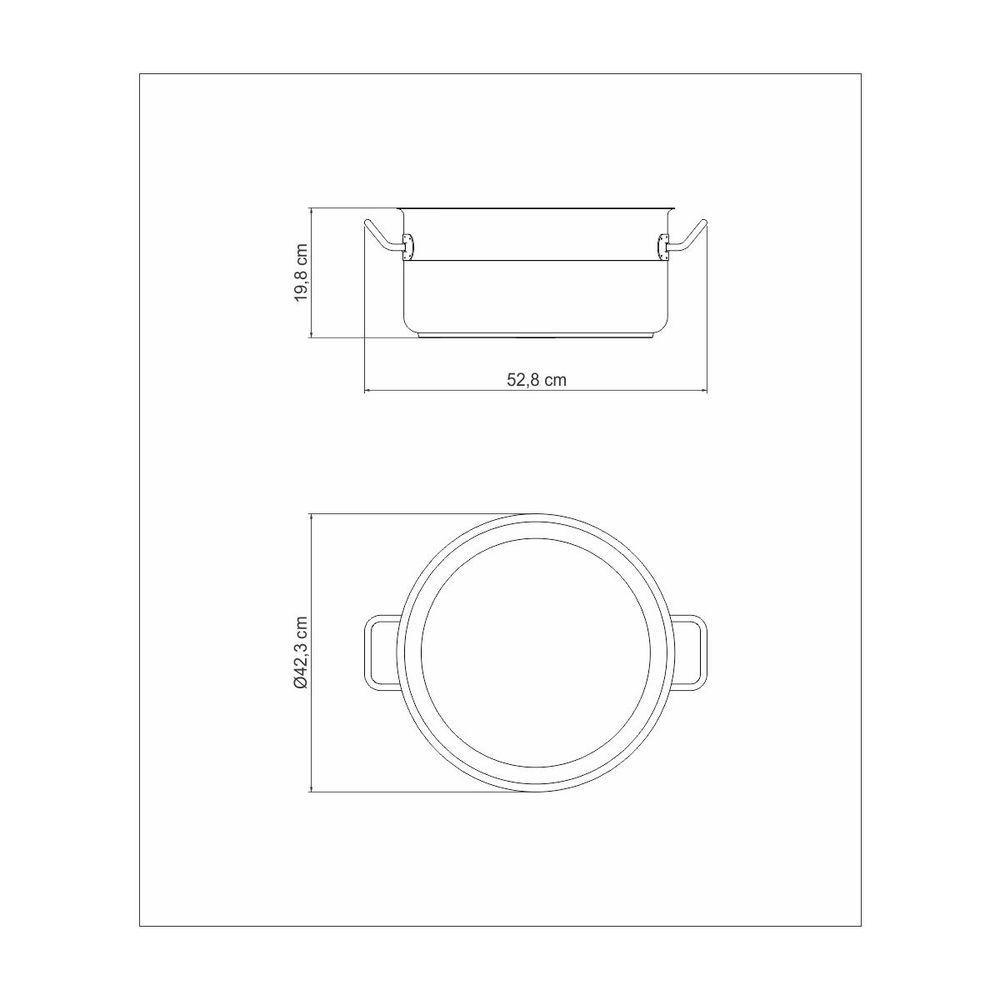 Caçarola Rasa Tramontina Professional Em Aço Inox Com Fundo Triplo Sem Tampa 40 Cm 23 L - 4