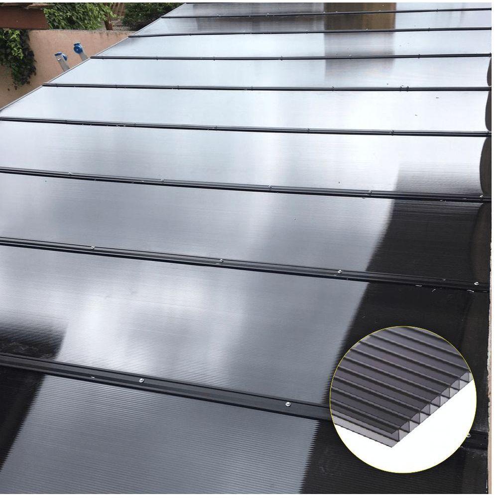 Chapa De Policarbonato Alveolar Fume 6mm 2,10m X 6,00m Polygal - 3