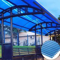 Chapa De Policarbonato Alveolar Azul 6mm 2,10m X 6,00m - 2