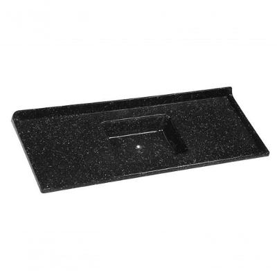 Pia Cozinha 150 X 55cm Rorato Fibra Preta