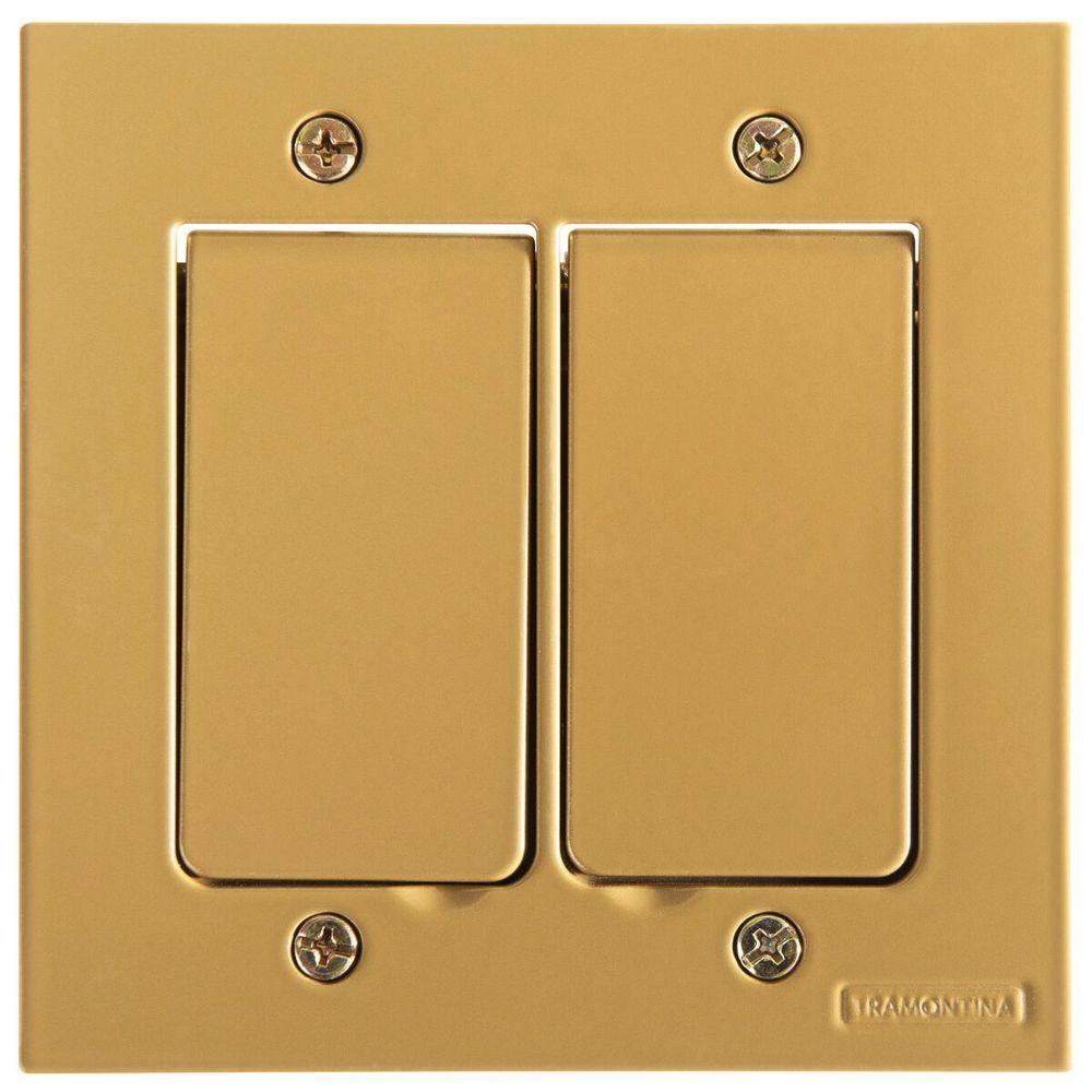 Tampa 2 Postos 4x4 Para Piso Tramontina Modular Dourada - 2