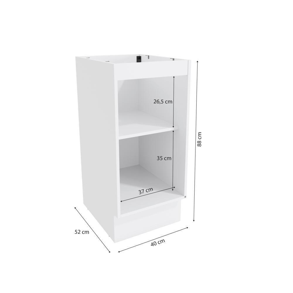 Balcão Celeste Kappesberg 100% Mdf 1 Porta Branco/nogueira 40cm - 3