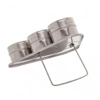 Conjunto Porta Tempero 6 Peças Inox Suporte Magnético - Lyor - 2