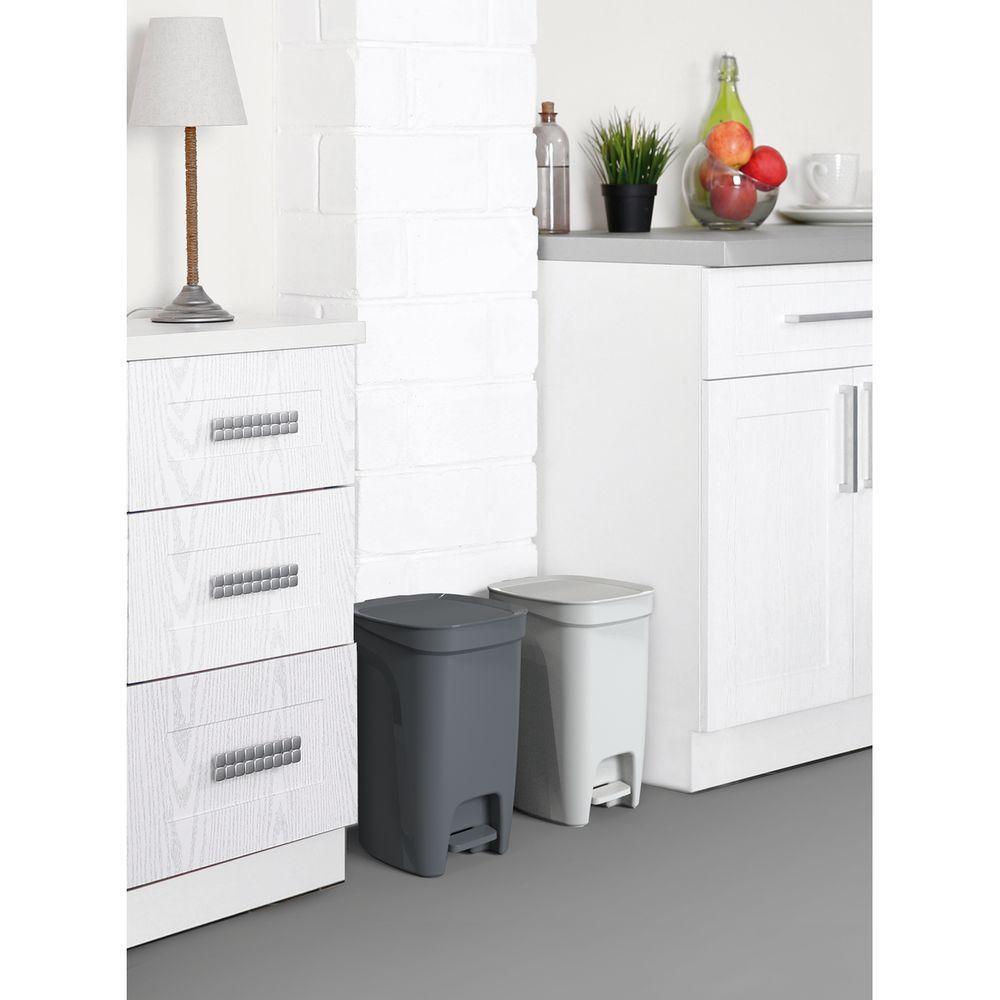 Lixeira Tramontina Compact 10l Branco Com Haste Em Aço - 6