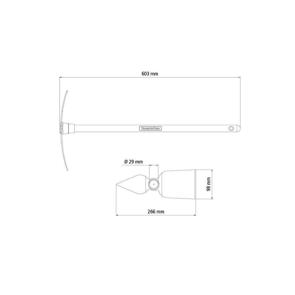 Sacho Coração Tramontina Em Aço Com Cabo De Madeira 60 Cm - 5